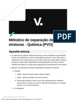 Métodos de Separação de Misturas - Química (PVO)