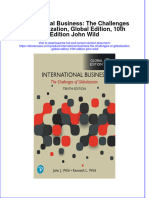 International Business The Challenges of Globalization Global Edition 10Th Edition John Wild Full Chapter