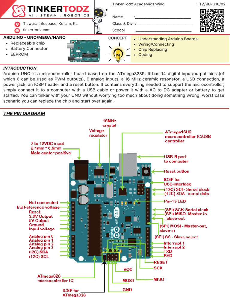 Arduino UNO Pin Diagram Overview | PDF