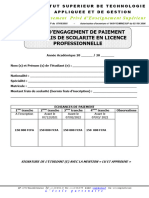 Fiche Engagement Paiement Istag Lipro Gestion