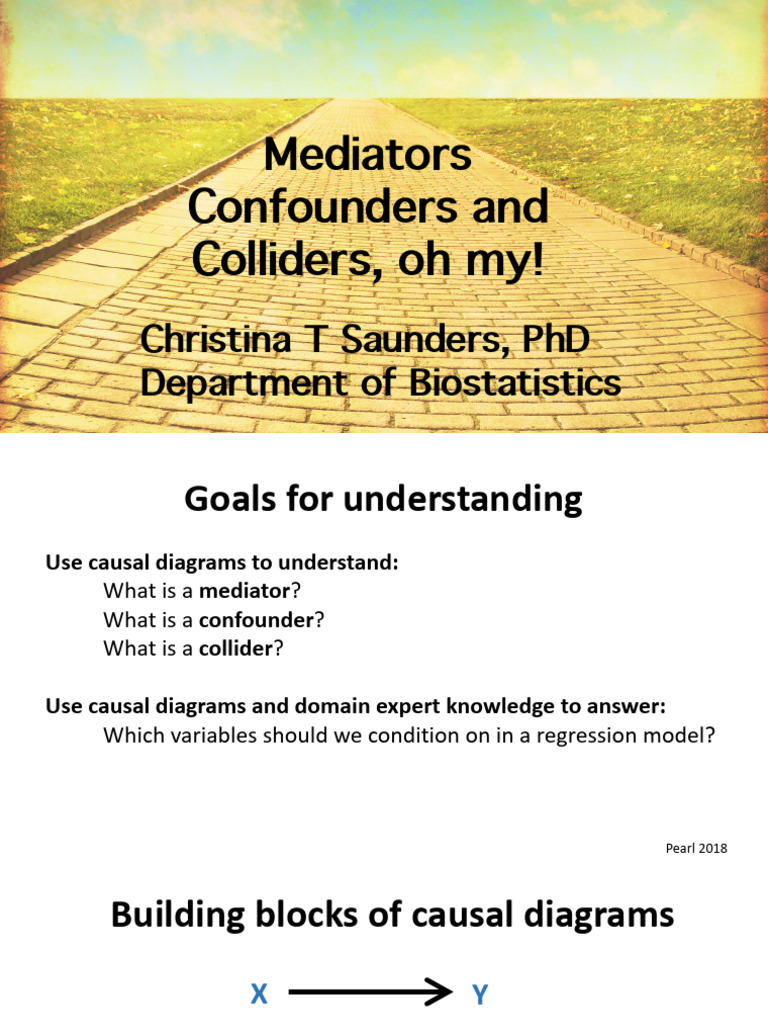 Understanding Mediators, Confounders, and Colliders | PDF | Confounding