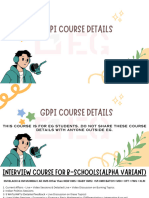 GDPI Course Details For EG Students