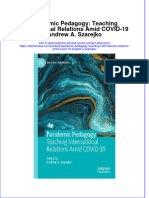 Pandemic Pedagogy Teaching International Relations Amid Covid 19 Andrew A Szarejko Download PDF Chapter