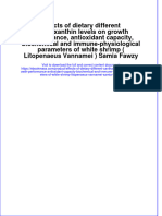 Effects Of Dietary Different Canthaxanthin Levels On Growth Performance Antioxidant Capacity Biochemical And Immune Physiological Parameters Of White Shrimp Litopenaeus Vannamei Samia Fawzy full chapter