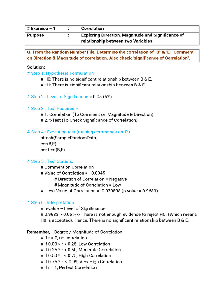 R Exercise For Referencer Pdf Statistical Significance