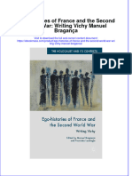 Ego Histories of France and The Second World War Writing Vichy Manuel Braganca Full Chapter