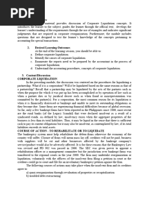 Corporate Liquidation