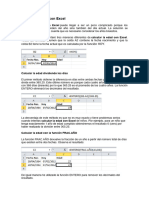 Calcular La Edad Con Excel