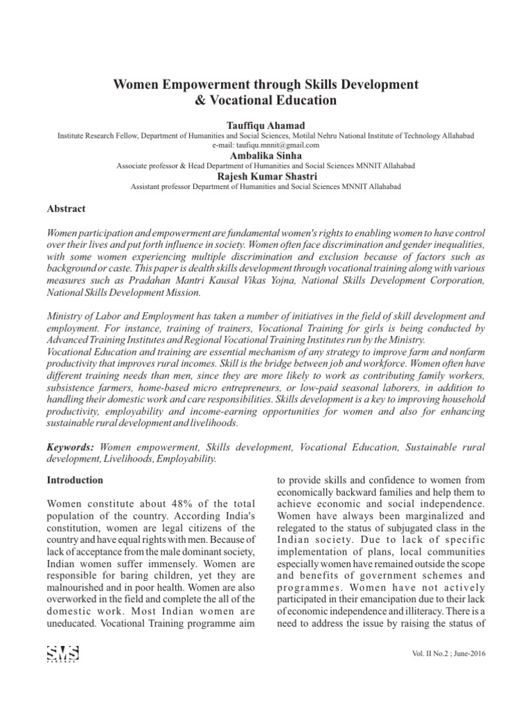 Empowering Women through Skill Development | PDF | Empowerment ...