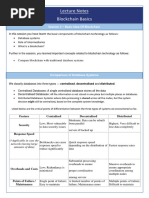 Lecture Notes - Basics of Blockchain