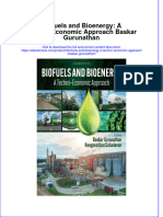 Biofuels and Bioenergy A Techno Economic Approach Baskar Gurunathan Full Chapter