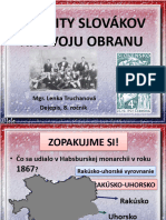 Aktivity Slovákov Na Svoju Obranu