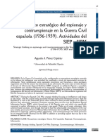 Pensamiento Estratégico Del Espionaje Y Contraespionaje en La Guerra Civil Española (1936-1939) - Actividades Del Siep Y Sipm