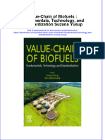 Value Chain of Biofuels Fundamentals Technology and Standardization Suzana Yusup Ebook Full Chapter