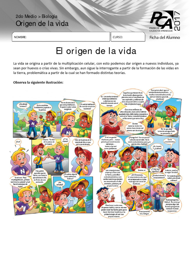 Teorías sobre el origen de la vida | PDF | Biología | Química