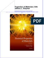 Electrical Properties of Materials 10Th Edition L Solymar Full Chapter