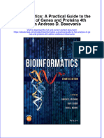 Bioinformatics A Practical Guide To The Analysis of Genes and Proteins 4Th Edition Andreas D Baxevanis Full Chapter