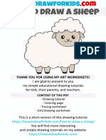 Sheep Drawing Worksheets
