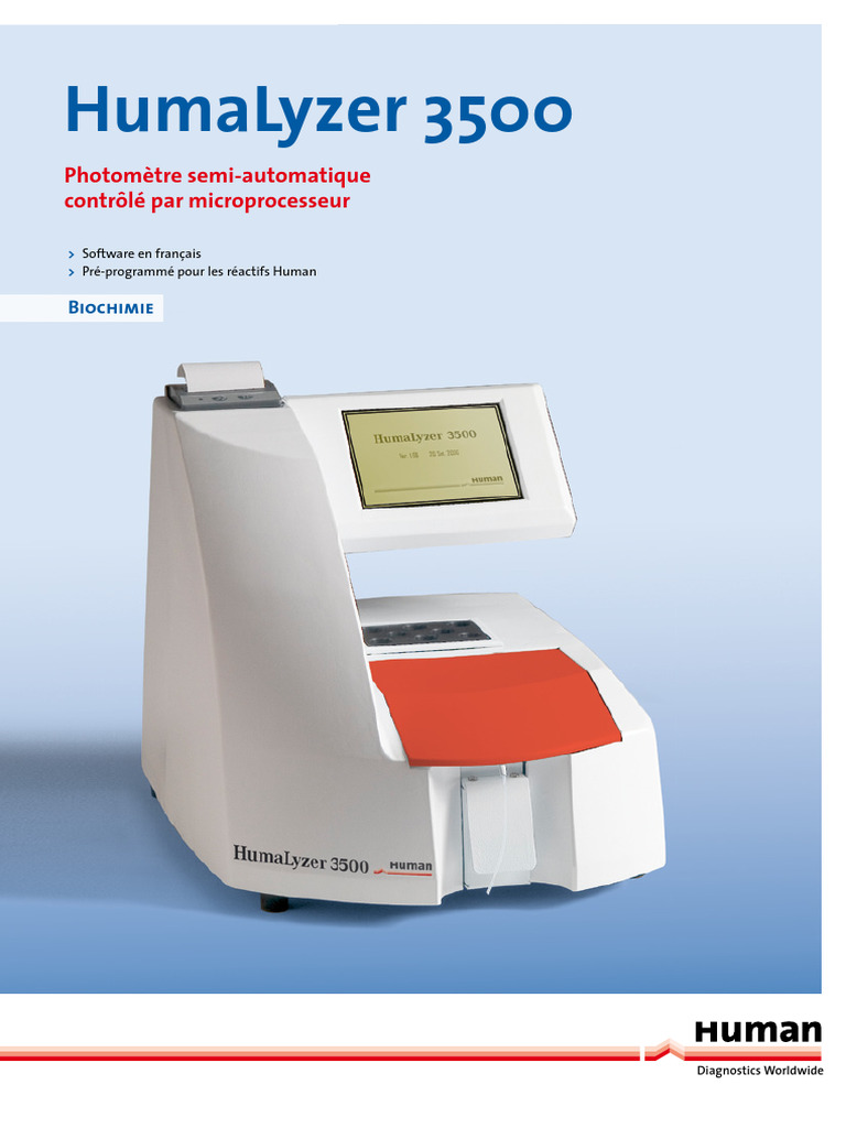 HumaLyzer 3500 : Photomètre Innovant | PDF