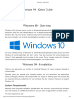 Windows 10 - Quick Guide
