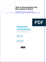 Introduction To Econometrics 3Rd Edition James H Stock Full Chapter