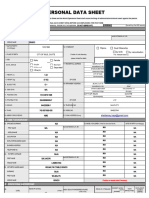 Excel File CSC Personal Data Sheet PDS 2017