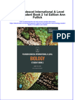 Pearson Edexcel International A Level Biology Student Book 2 1St Edition Ann Fullick Download PDF Chapter