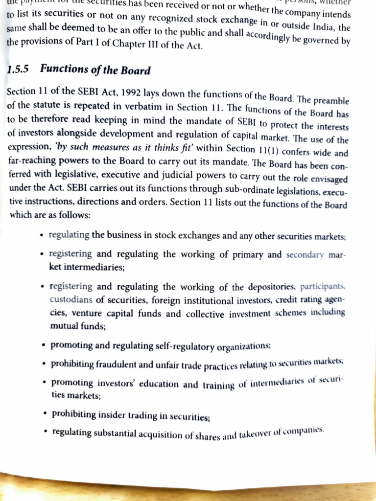 Powers and functions of sebi pdf securities finance securities