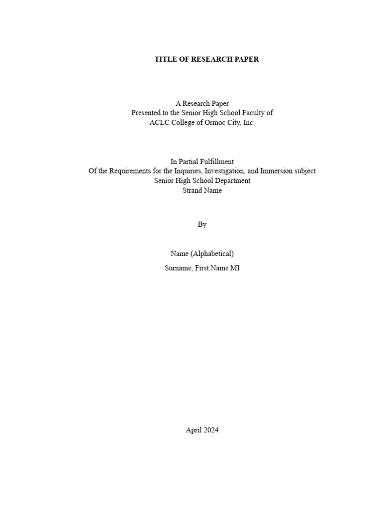 Research Paper Templatewithsomenotes | PDF | Methodology | Science