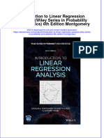Introduction To Linear Regression Analysis Wiley Series in Probability and Statistics 6Th Edition Montgomery Full Chapter