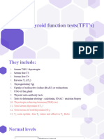 Thyroid Function Tests (TFT'S) : Roll No 04