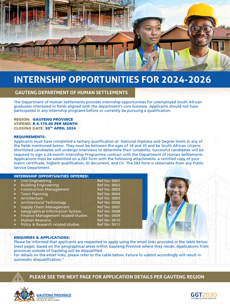 GDHuS INTERNSHIPS 20242026 PDF Engineering