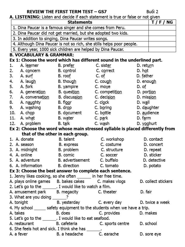 GS7 First Term Test Review Guide | PDF