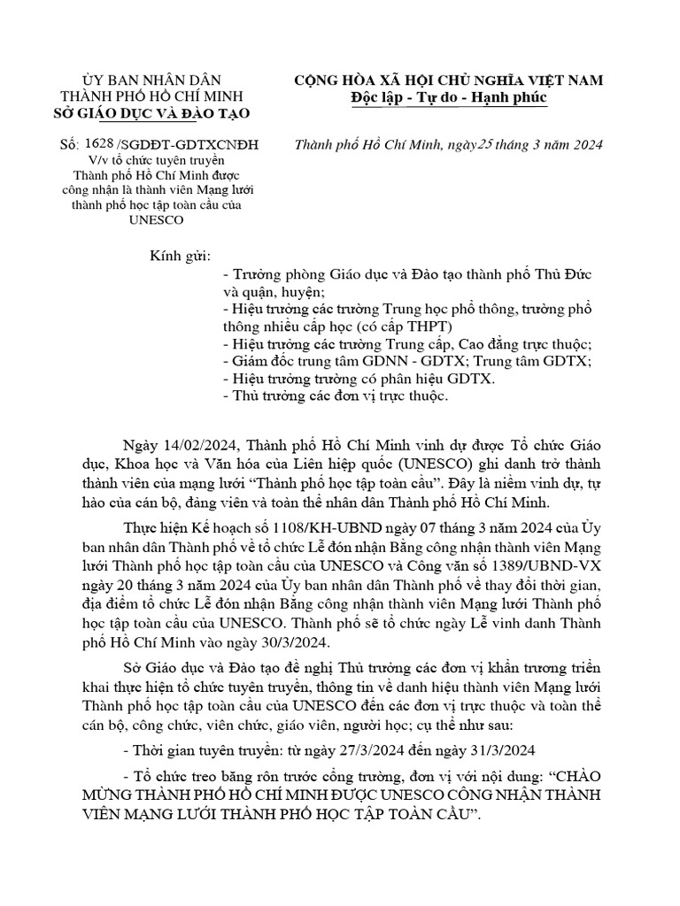Cong van tuyen truyen su kien vinh danh thanh pho hoc tap unesco pdf