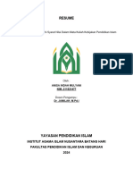 Resume: Diajukan Guna Memenuhi Syarat Nilai Dalam Mata Kuliah Kebijakan Pendidikan Islam