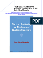 Electron Scattering For Nuclear and Nucleon Structure John Dirk Walecka Full Chapter