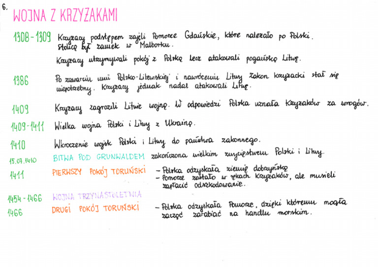 Bitwa Pod Orszą Została Stoczona Podczas Ostatniej Wojny Z Krzyżakami Historia_dynasia Piastów_wojny z Krzyżakami | PDF