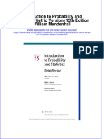 Introduction To Probability and Statistics Metric Version 15Th Edition William Mendenhall Full Chapter