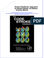 The Code Stroke Handbook Approach To The Acute Stroke Patient 1St Edition Andrew Micieli Full Download Chapter