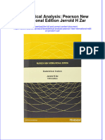 Biostatistical Analysis Pearson New International Edition Jerrold H Zar Full Chapter