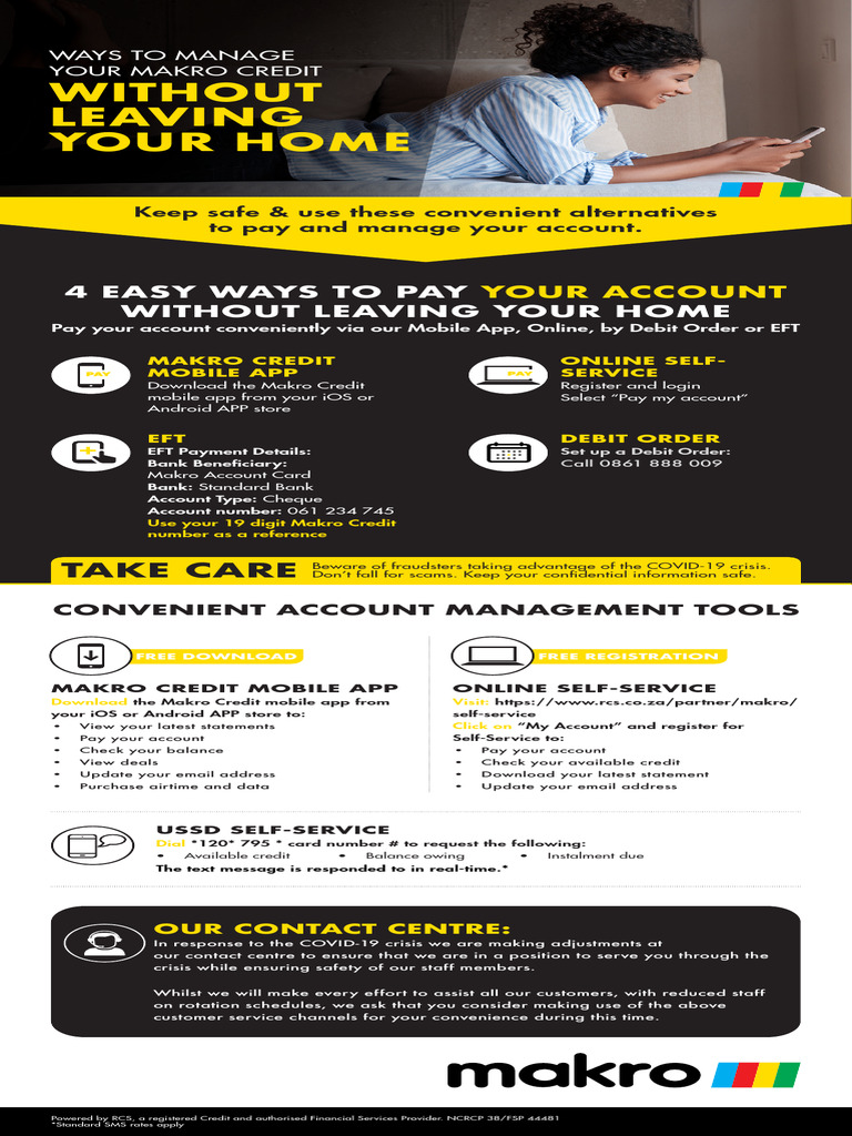 SelfManaged Makro Credit Flyer PDF Cheque Credit Card
