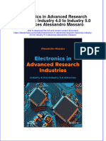 Electronics in Advanced Research Industries Industry 4 0 To Industry 5 0 Advances Alessandro Massaro Full Chapter