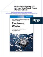 Electronic Waste Recycling and Reprocessing For A Sustainable Future Maria E Holuszko Full Chapter
