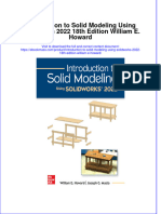 Documentmass - 302introduction To Solid Modeling Using Solidworks 2022 18Th Edition William E Howard Full Chapter