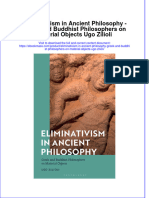 Eliminativism In Ancient Philosophy Greek And Buddhist Philosophers On Material Objects Ugo Zilioli full chapter