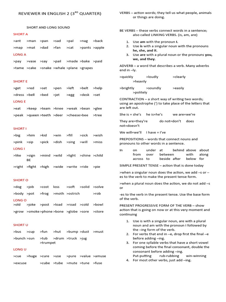 English 2: Sounds and Verbs Guide | PDF | Verb | Grammatical Number
