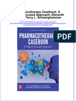 Pharmacotherapy Casa Patient Focused Approach Eleventh Edition Terry L Schwinghammer download pdf chapter