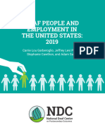 Deaf People and Employment in The United States 2019