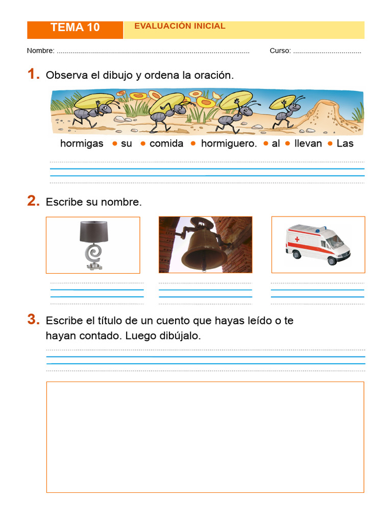 Ejercicios de Lengua para Primaria | PDF