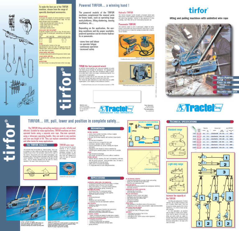 Tirfor GB 2003 | PDF | Elevator | Anchor